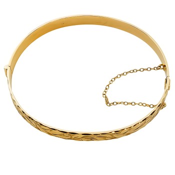 9ct gold 11.5g hinged Bangle